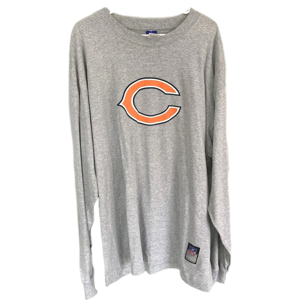 Chicago Bears Shirt Men XL Gray NFL Football Long Sleeve On Field Tee Reebok EUC